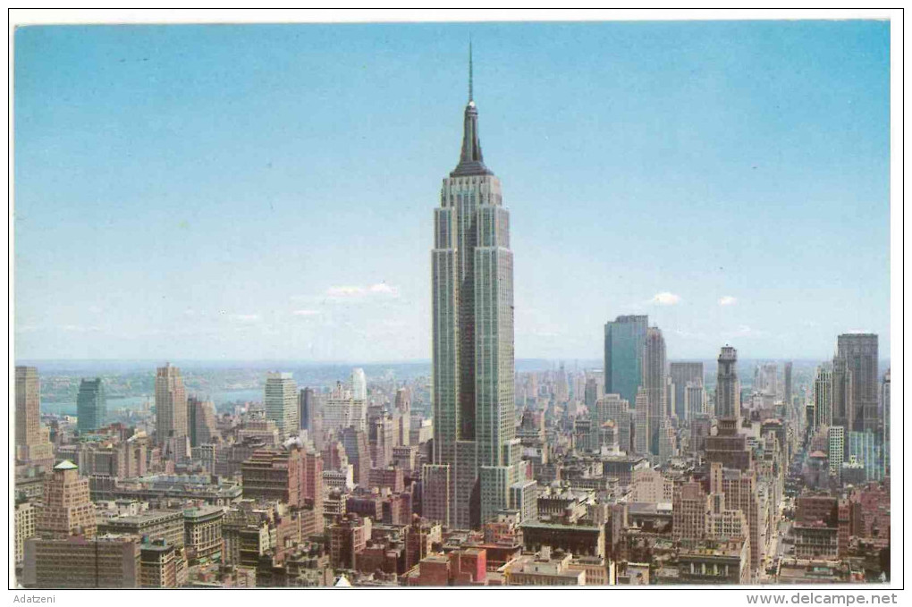 FRA CARTOLINA POST CARD STATI UNITI D’AMERICA U.S.A. UNITED STATES OF AMERICA NEW YORK CITY – UPTOWN SKYLINE SHOWING EMP - Empire State Building