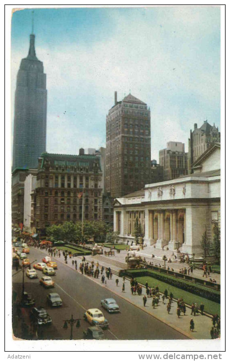 FRA CARTOLINA POST CARD STATI UNITI D’AMERICA U.S.A. UNITED STATES OF AMERICA NEW YORK CITY – PUBLIC LIBRARY VIAGGIATA 1 - Andere Monumenten & Gebouwen