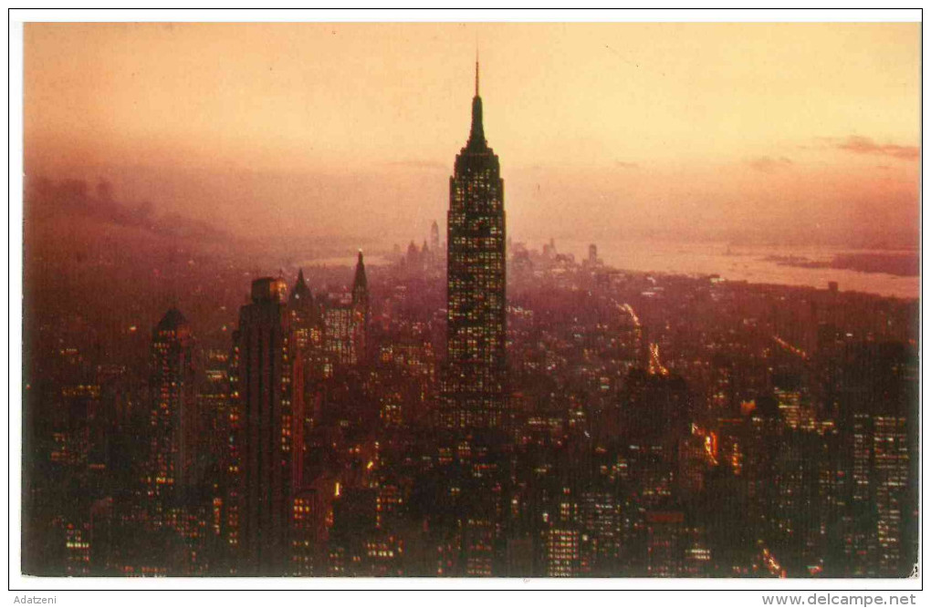 FRA CARTOLINA POST CARD STATI UNITI D’AMERICA U.S.A. UNITED STATES OF AMERICA NEW YORK CITY – EMPIRE STATE BUILDING AT D - Empire State Building