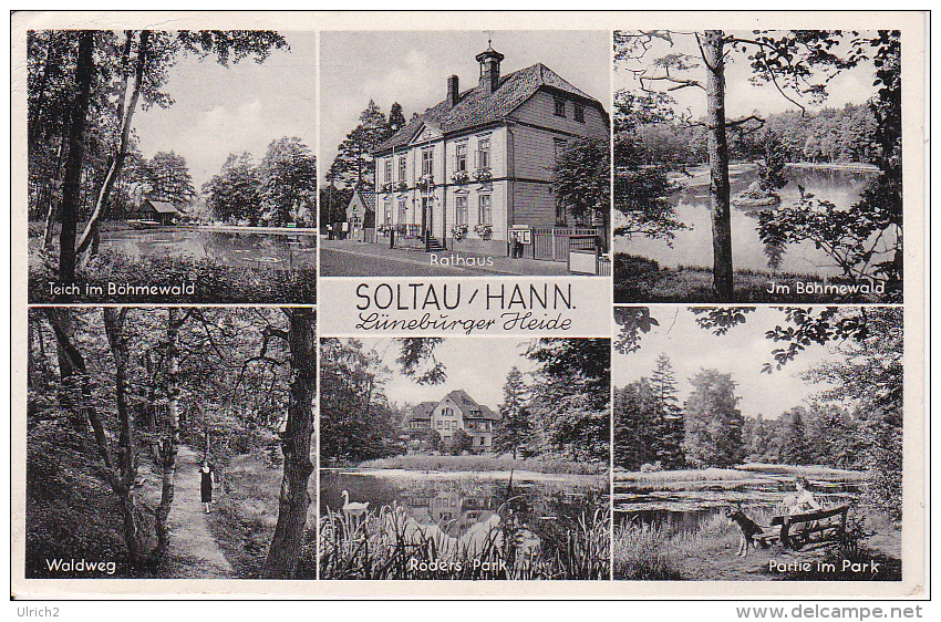 AK Soltau / Hannover - Lüneburger Heide - Mehrbildkarte - 1956 (19067) - Soltau