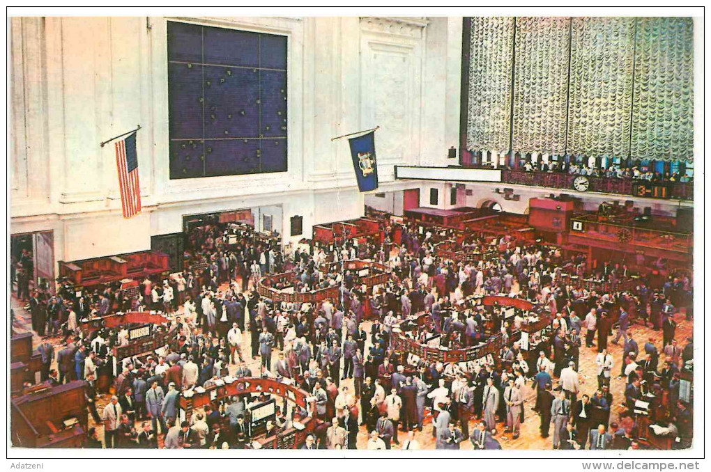 FRA CARTOLINA POST CARD STATI UNITI D’AMERICA U.S.A. UNITED STATES OF AMERICA NEW YORK STOCK EXCHANGE – THE NATION’S MAR - Wall Street