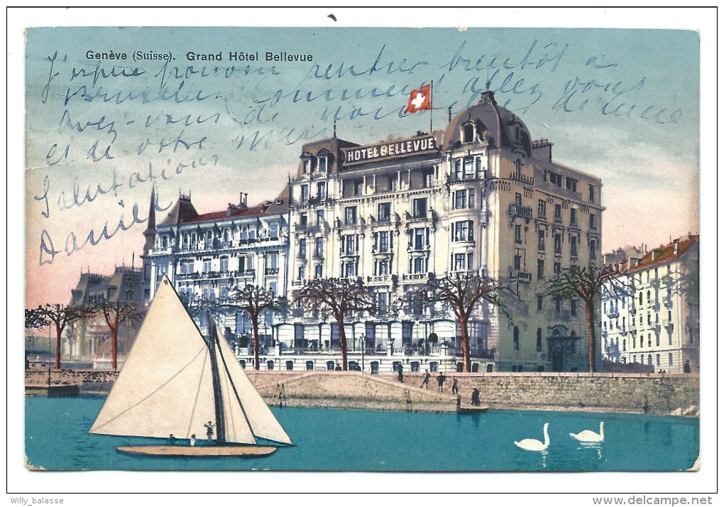 ///  CPA - SUISSE - SCHWEIZ - SVIZZERA - GENEVE - Grand Hôtel Bellevue  // - Bellevue