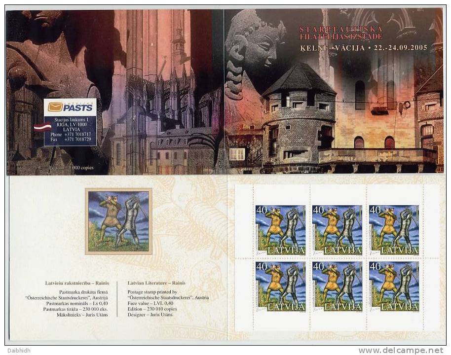 LATVIA 2005 Köln Booklet With Literature  Michel 643 X 6  MNH / ** - Letonia