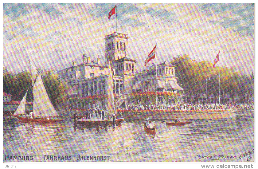 AK Hamburg - Fährhaus Uhlenhorst - Tuck's - Künstlerkarte  (19073) - Nord
