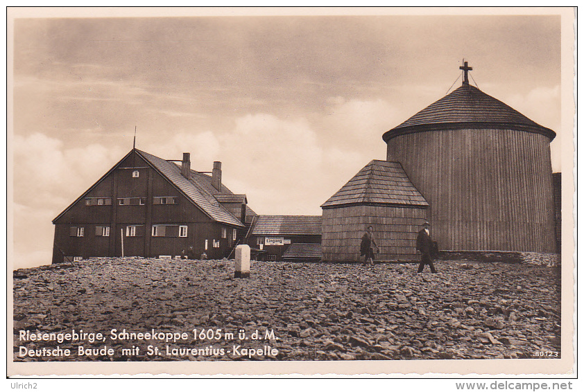 AK Riesengebirge - Schneekoppe - Deutsche Baude Mit St. Laurentius-Kapelle  (19079) - Schlesien