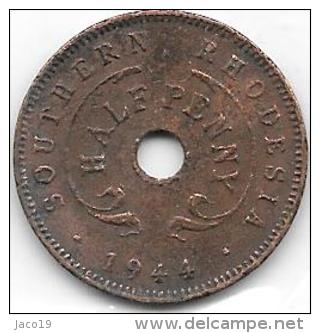 1/2 Penny 1944    Qualité++++++++++  Clas D 60 - Rhodésie