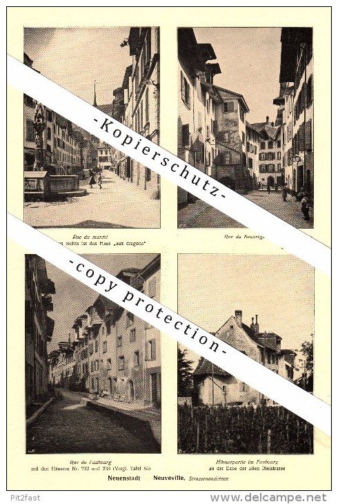 Photographien / Ansichten ,1917, Erlach - Cerlier Und Tschugg , Neuenstadt / Neuveville , Prospekt , Fotos , Architektur - Cerlier