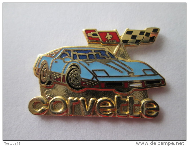 Chevrolet Corvette Pin Ansteckknopf Hellblau - Corvette
