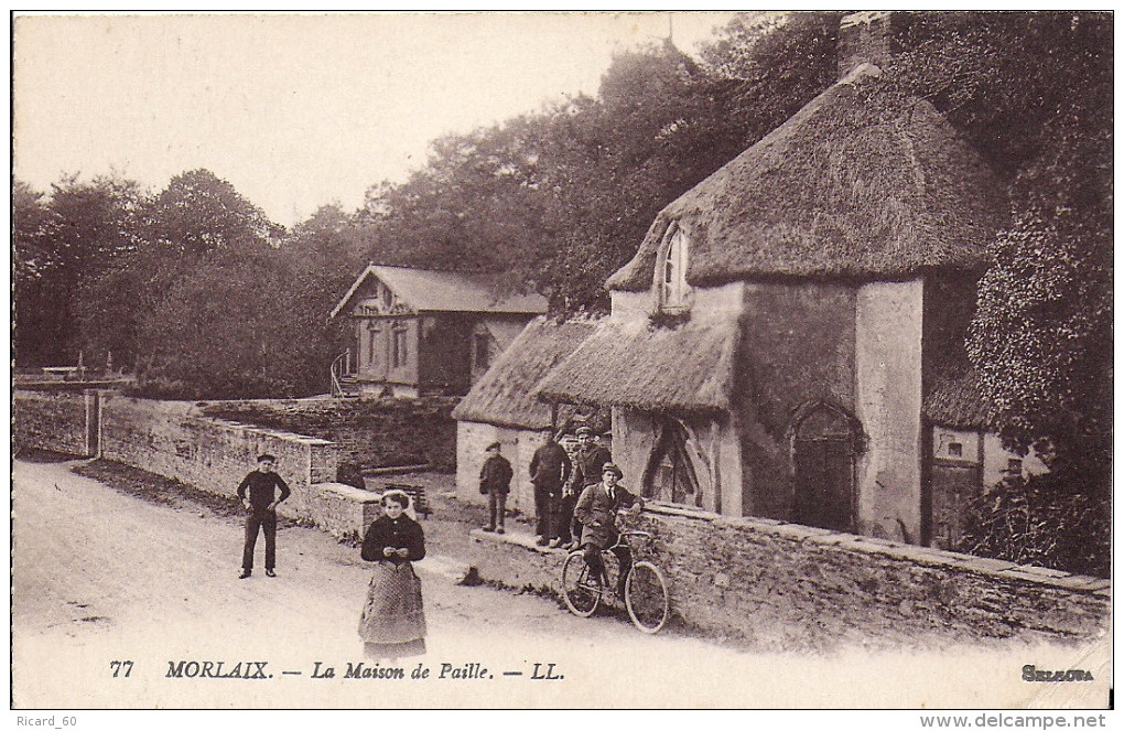 Cpa Morlaix, La Maison De Paille, Animée - Morlaix