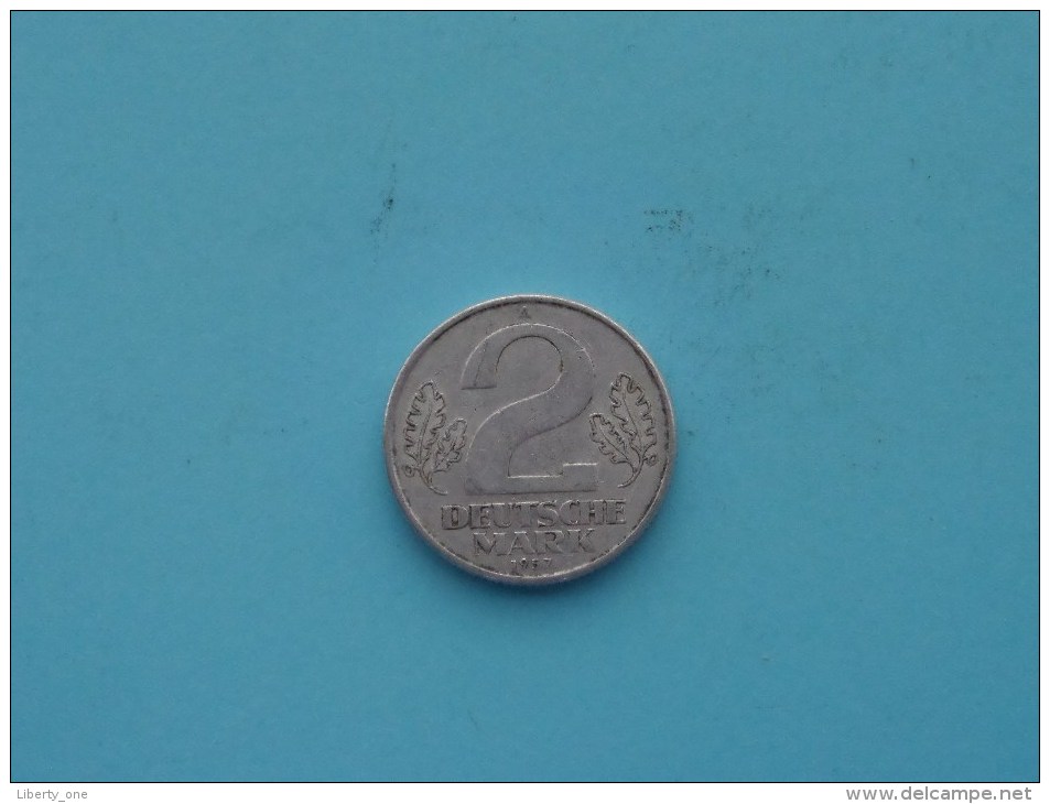 1957 A - 2 Mark / KM 14 ( Uncleaned Coin / For Grade, Please See Photo ) !! - 2 Mark