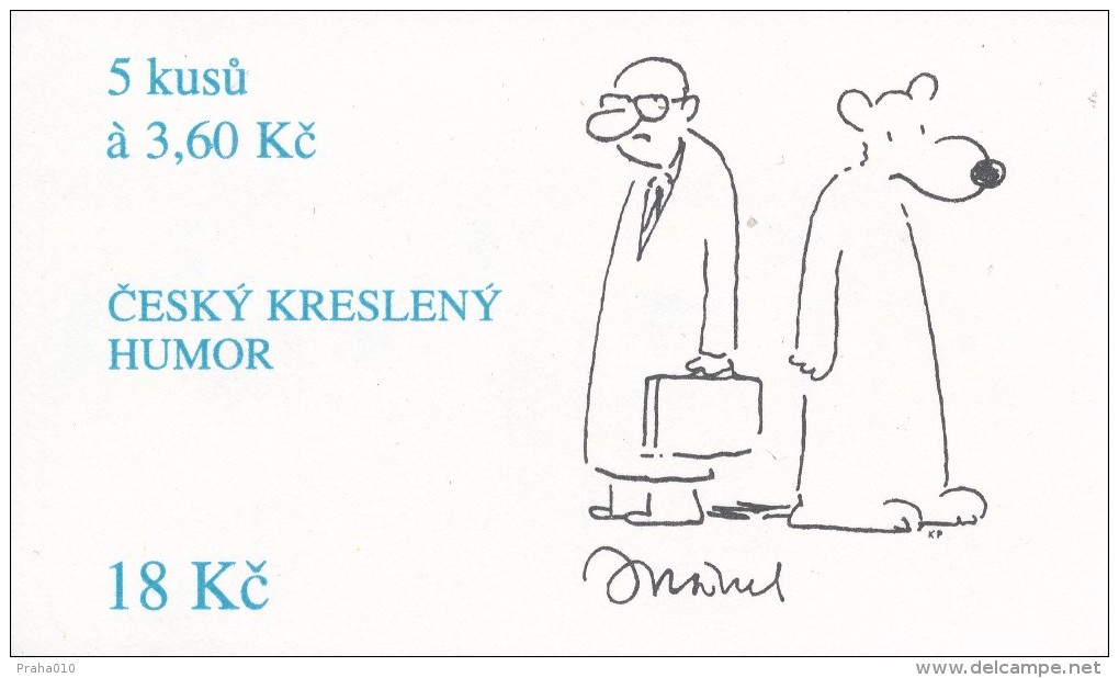 Czech Rep. / Stamps Booklet (1995) 0082-0084 ZS 1 (3 Pcs.) Czech Cartoons - V. Rencin, V. Jiranek, J. Sliva (J3781) - Nuovi