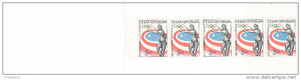 Czech Rep. / Stamps Booklet (1996) 0116 ZS 1 Summer Olympic Games In Atlanta (javelin Throwing) 1996 (J3730) - Unused Stamps