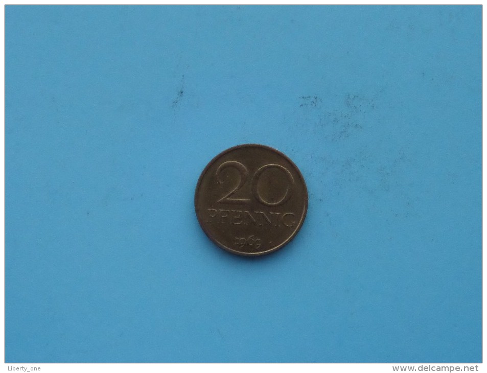 1969 - 20 Pfennig / KM 11 ( Uncleaned Coin / For Grade, Please See Photo ) !! - 20 Pfennig