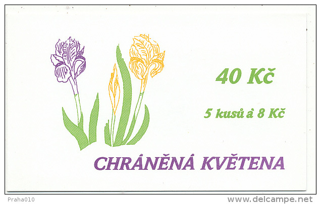 Czech Rep. / Stamps Booklet (1997) 0134-0137 ZS 1 (4 Pcs.) Protected Flora (J3829) - Unused Stamps