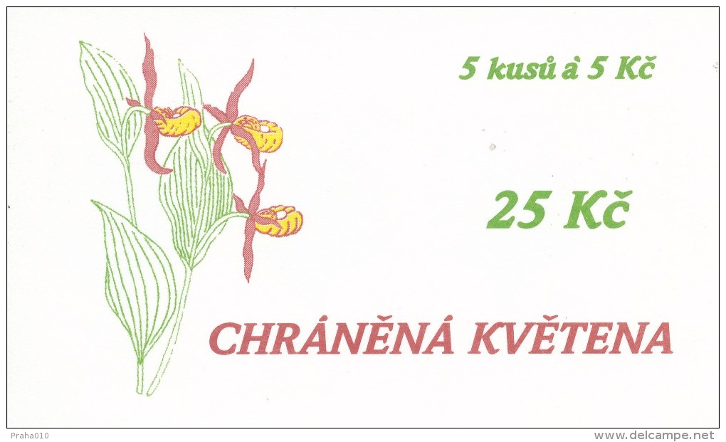 Czech Rep. / Stamps Booklet (1997) 0134-0137 ZS 1 (4 Pcs.) Protected Flora (J3829) - Unused Stamps