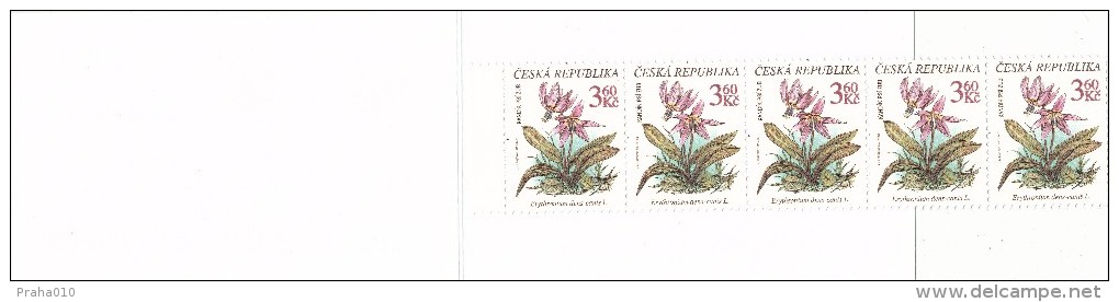 Czech rep. / Stamps booklet (1997) 0134-0137 ZS 1 (4 pcs.) Protected flora (J3829)