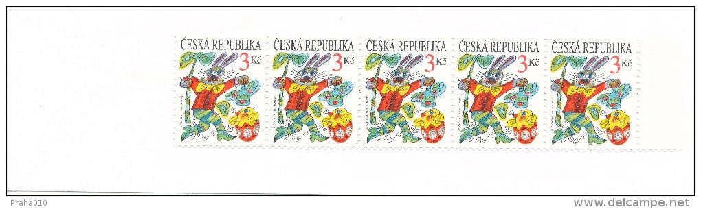 Czech Rep. / Stamps Booklet (1997) 0138 ZS 1 Easter 1997 - Easter Whip (stamp - Hare, Egg, Chicken) (J3814) - Unused Stamps