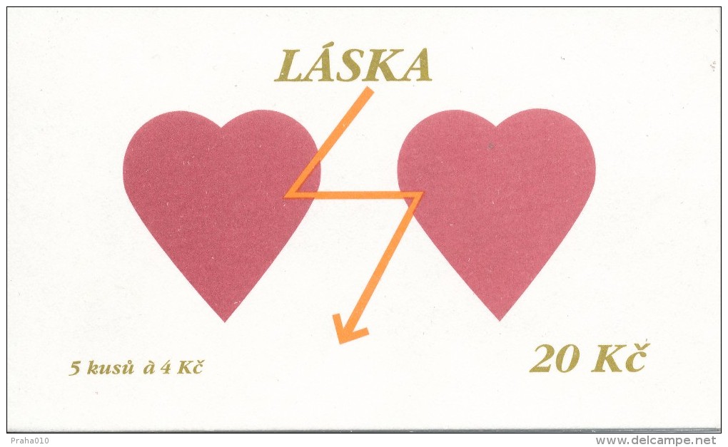 Czech Rep. / Stamps Booklet (1998) 0169 ZS 1 Love (J3727) - Unused Stamps