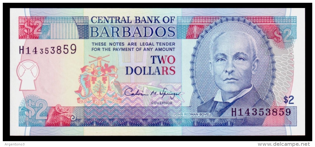 Barbados 2 Dollars 1995 P.46 UNC - Barbados