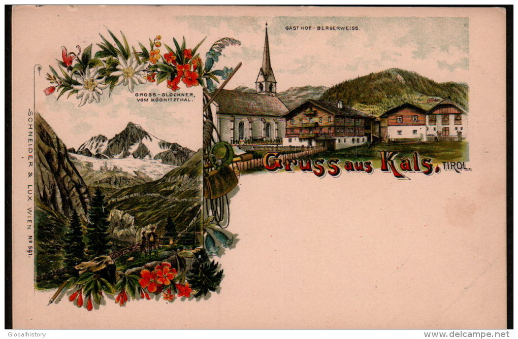 DB5509 - TIROL - KALS - GASTHOF BERGERWEISS - LITHO PC - Kals