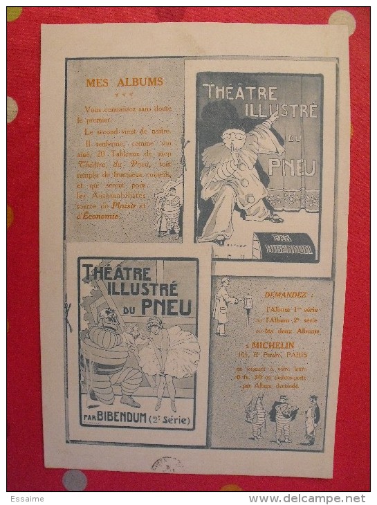 6 Publicités Michelin. Pneu, Bonhomme, Carte, Guide. Sorties De Revues 1910-1920 - Advertising