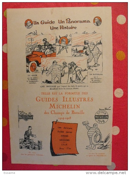 6 publicités Michelin. pneu, bonhomme, carte, guide. sorties de revues 1910-1920