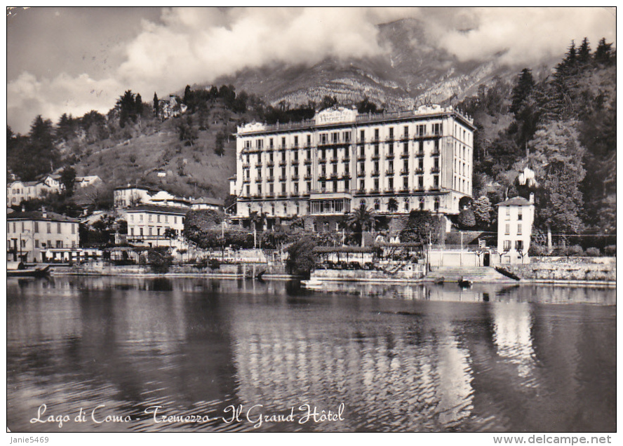 Italy 1958 Used Postcard, Tremezzo The Grand Hotel - Stamped Stationery