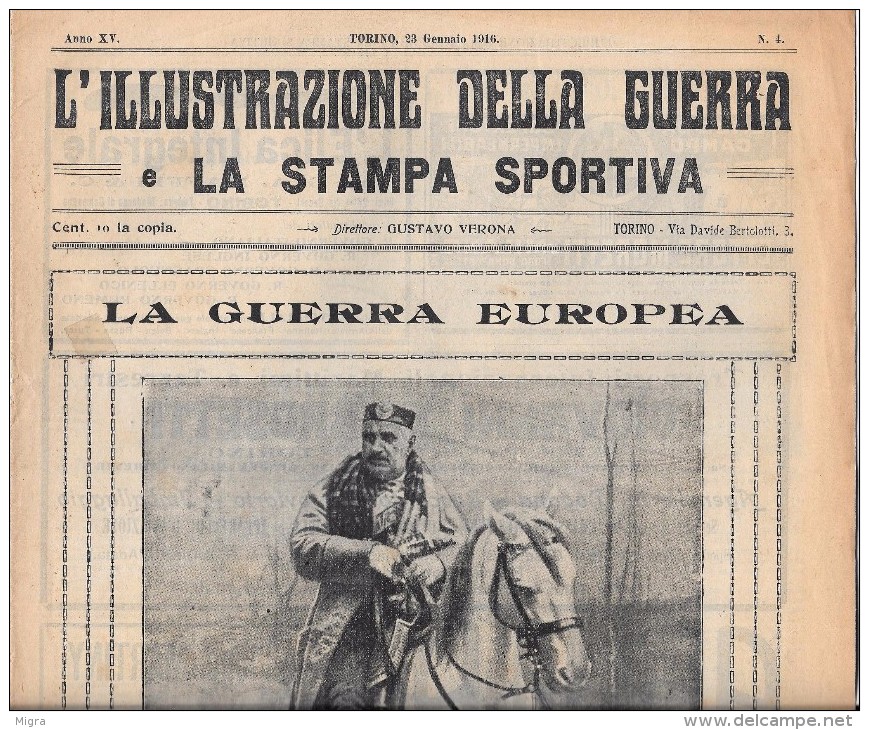 L´ILLUSTRAZIONE DELLA GUERRA E LA STAMPA SPORTIVA - RE NICOLA - CETTIGNE - CATTARO - CINZANO VERMOUTH - Altri & Non Classificati