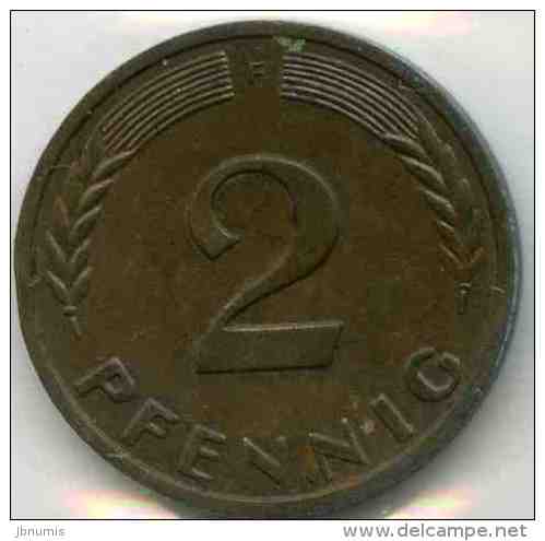 Allemagne Germany 2 Pfennig 1950 F J 381 KM 106 - 2 Pfennig