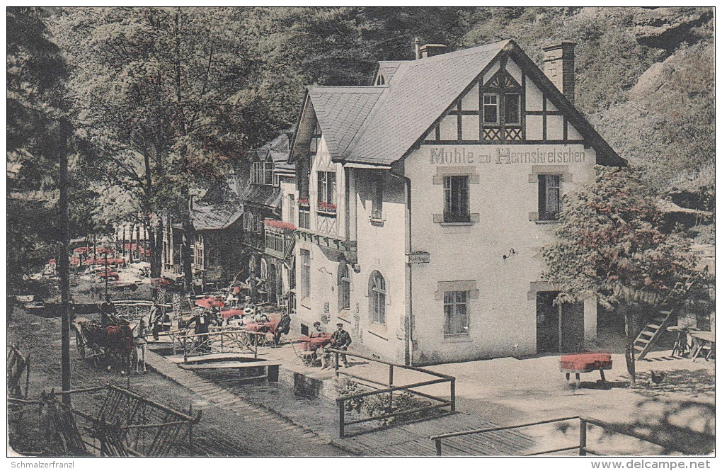 AK Herrnskretschen Hrensko Hotel Gasthof Mühle A Rainwiese Hohenleipa Schmilka Stimmersdorf Tetschen Böhmische Schweiz - Sudeten