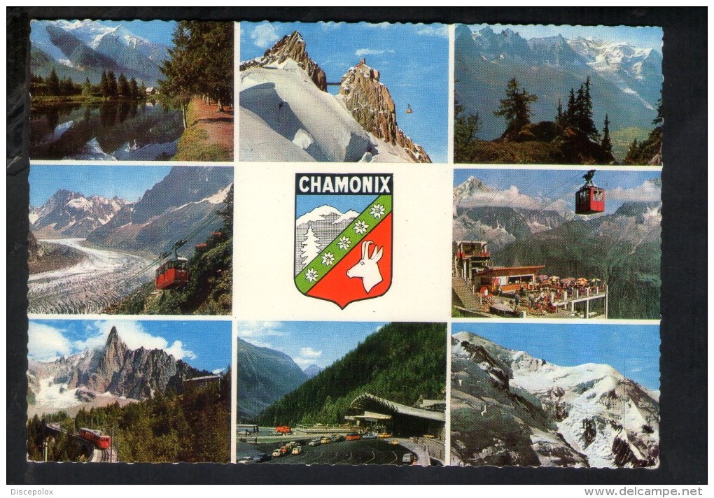 P2474 CHAMONIX - MONT BLANC - AOSTA VEDUTE CON FUNIVIA, Seilbahn, Telepherique, FUNICULAIRE CABLEWAY - Altri & Non Classificati