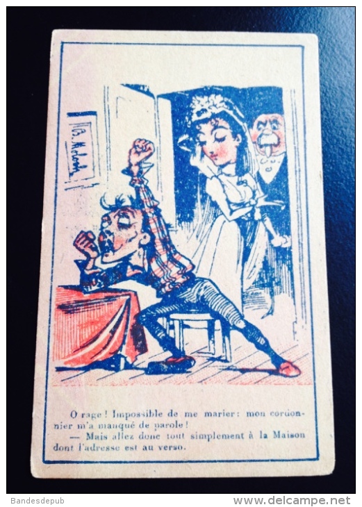 Paris Bazar De La Bastille Rue Saint-Antoine Chromo Illustrateur Moloch Mariage Cordonnier Marié Imp Kaminer - Autres & Non Classés