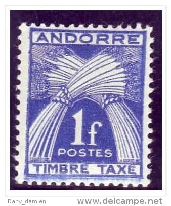 ANDORRE - TAXE YT 33 NEUF (1946-50) - Unused Stamps