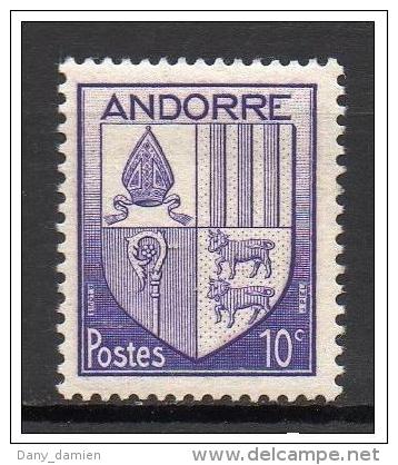ANDORRE - YT 93 NEUF - ARMOIRIES DES VALLEES (1944-46) - Unused Stamps