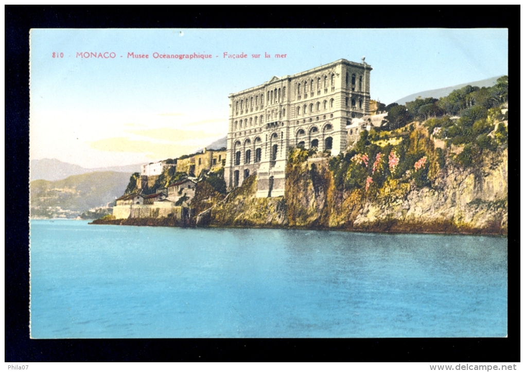 Monaco Musee Oceanographique Facade Sur La Mer / Postcard Not Circulated - Oceanographic Museum