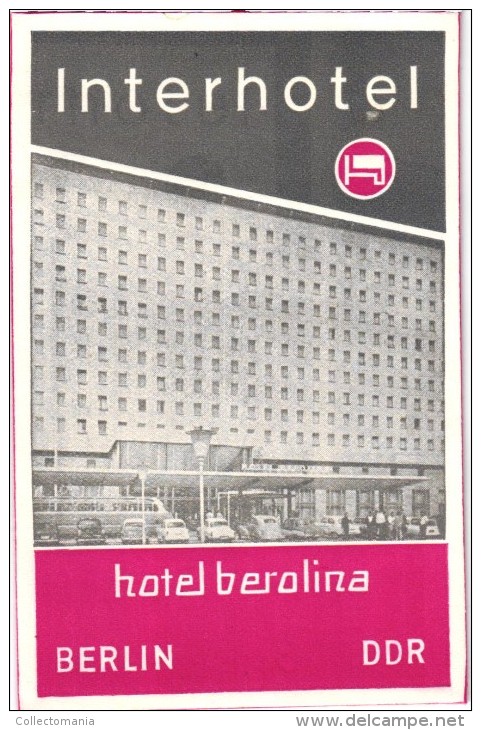 12 HOTEL Labels DEUTSCHLAND  GERMANY Berlin Frankfurt/Main HOCHENSCHWAND ULM Adelboden Augsburg - Hotelaufkleber