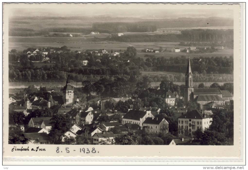 SIMBACH A. Inn -  1938, Panorama - Simbach