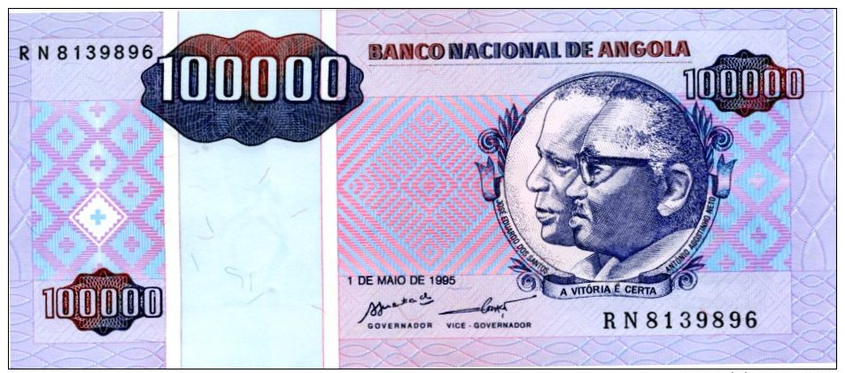 ANGOLA 100,000 Kwanzas 1995 P-139 **UNC** - Angola