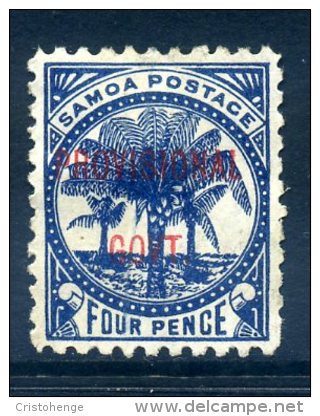 Samoa 1899-1900 Provisional Government Overprints - 4d Deep Dull Blue (SG 93) - Samoa