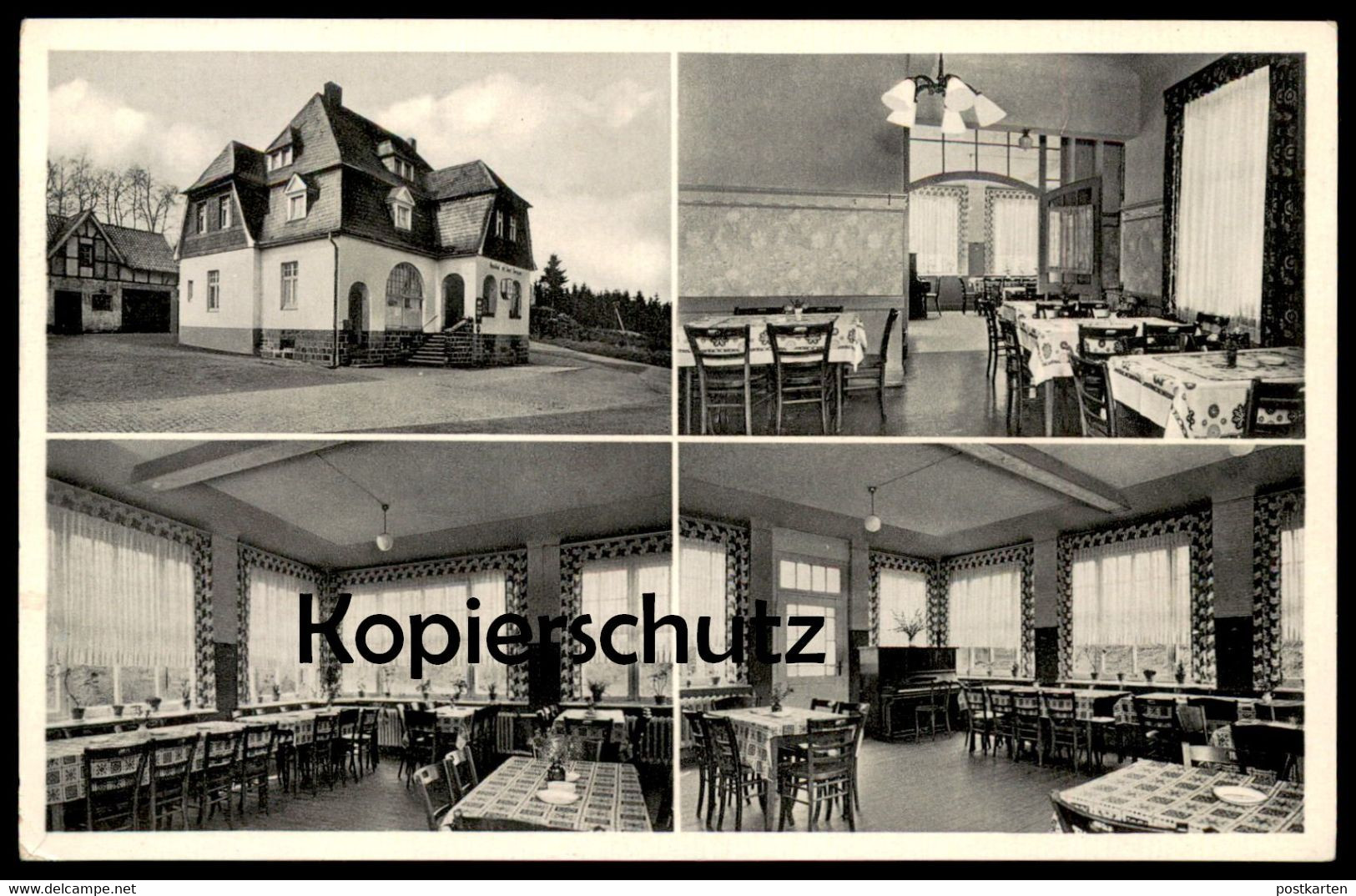 ALTE POSTKARTE SCHWENKE BEI HALVER GASTHAUS ZUR POST WILH. SCHÜRMANN PENSION FRITZ GONSCHEROWSKI Piano Klavier AK Cpa - Halver