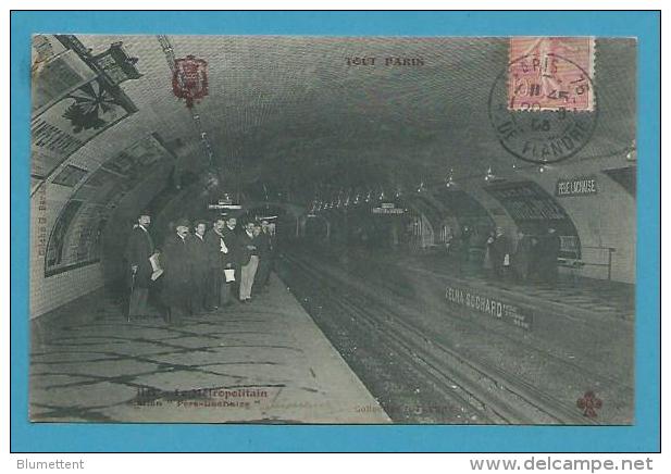 CPA 1122 - TOUT PARIS Métro Métropolitain Station Père Lachaise Editeur FLEURY - Metro, Stations