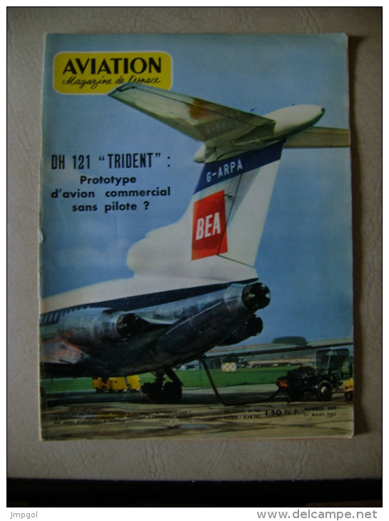 Aviation Magazine N°342 Mars 1962 DH 121 Trident - Aviation