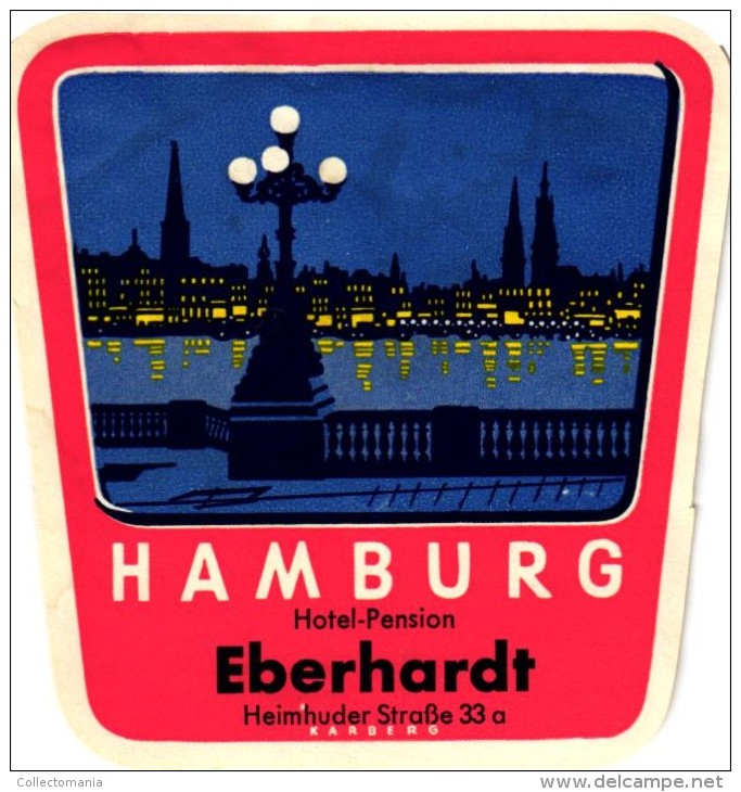 22 HOTEL Labels DEUTSCHLAND GERMANY MULHEIM Schluchsee RUDESHEIM Hamburg Garmisch Heidelberg - Hotelaufkleber