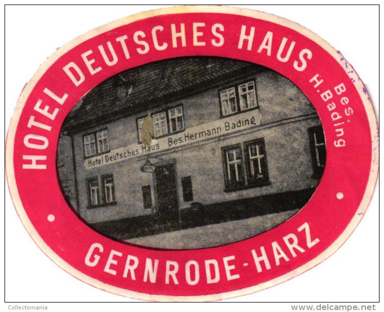 22 HOTEL Labels DEUTSCHLAND GERMANY MULHEIM Schluchsee RUDESHEIM Hamburg Garmisch Heidelberg