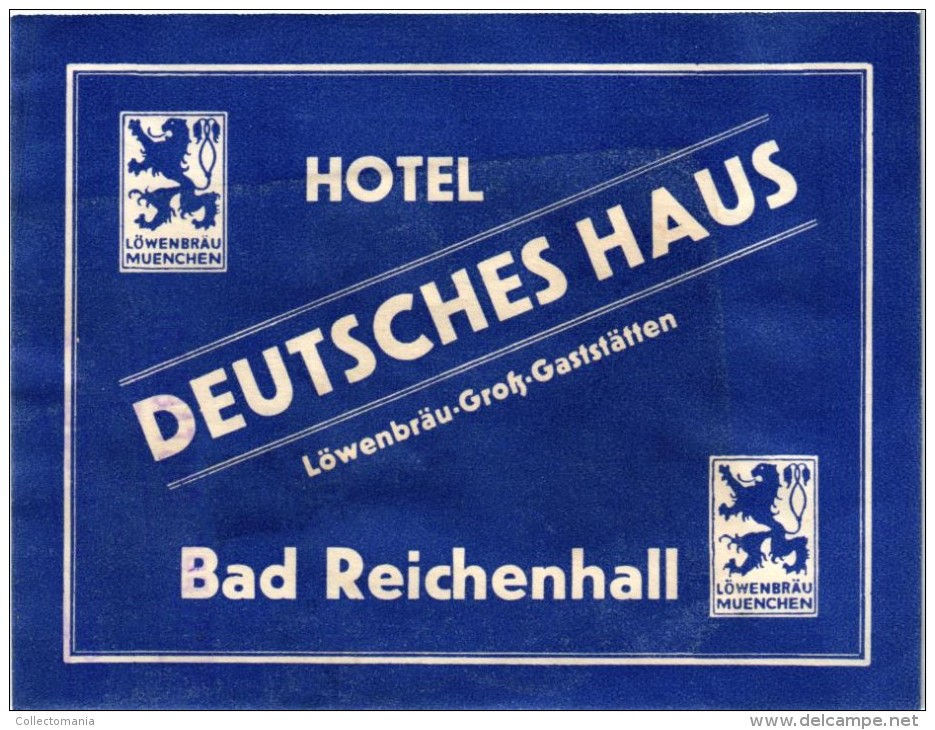 22 HOTEL Labels DEUTSCHLAND GERMANY MULHEIM Schluchsee RUDESHEIM Hamburg Garmisch Heidelberg