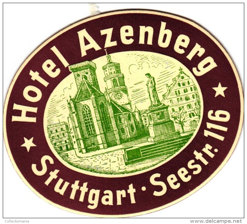 22 HOTEL Labels DEUTSCHLAND GERMANY MULHEIM Schluchsee RUDESHEIM Hamburg Garmisch Heidelberg