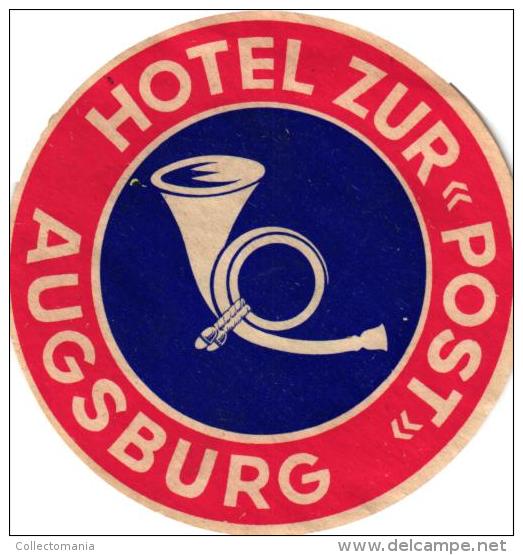 22 HOTEL Labels DEUTSCHLAND GERMANY MULHEIM Schluchsee RUDESHEIM Hamburg Garmisch Heidelberg