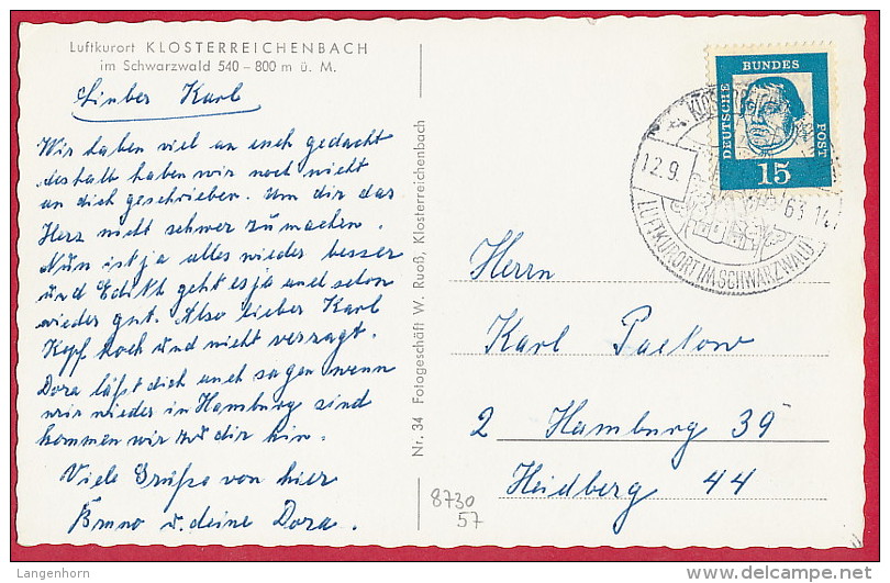 2 AK ´Klosterreichenbach´ (LK Baiersbronn) ~ 1963 - Baiersbronn