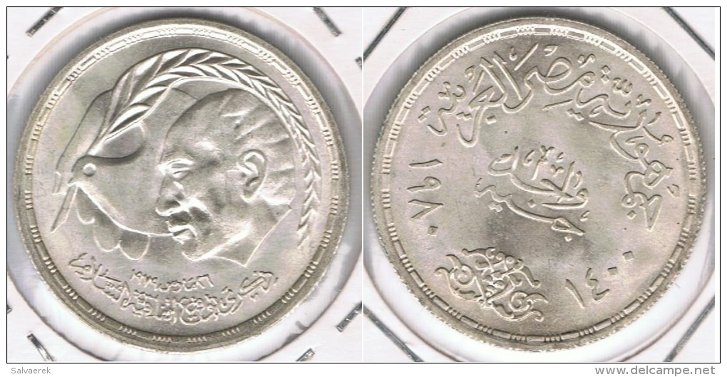 EGIPTO POUND LIBRA 1980 PLATA SILVER T - Egypt