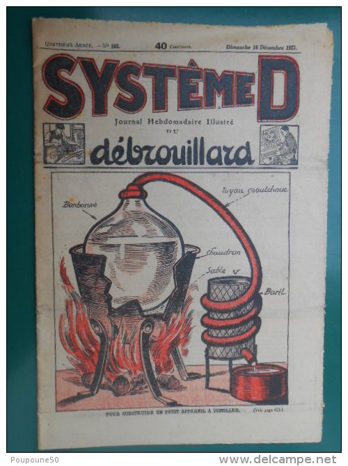 Journal SYSTEME D  Hebdomadaire  Illustré Du Débrouillard  N: 183   Dimanche 18 Décembre En 1927 - Autres & Non Classés